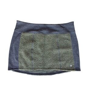 Kuhl Lea Skirt Womens Large Gray Green Wool Blend Fleece Mini Hiking 6330 F19